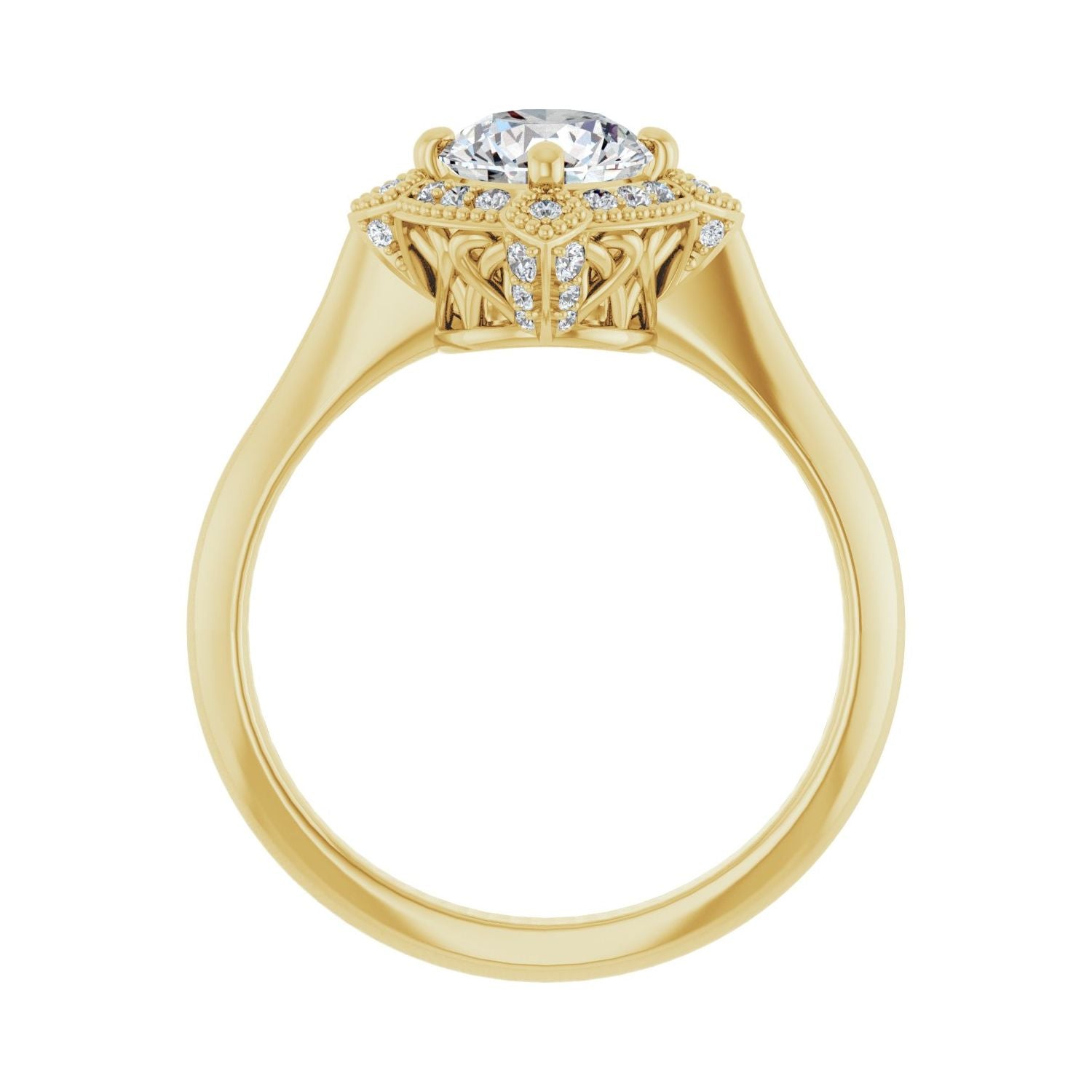 Brisa — Round center, yellow gold