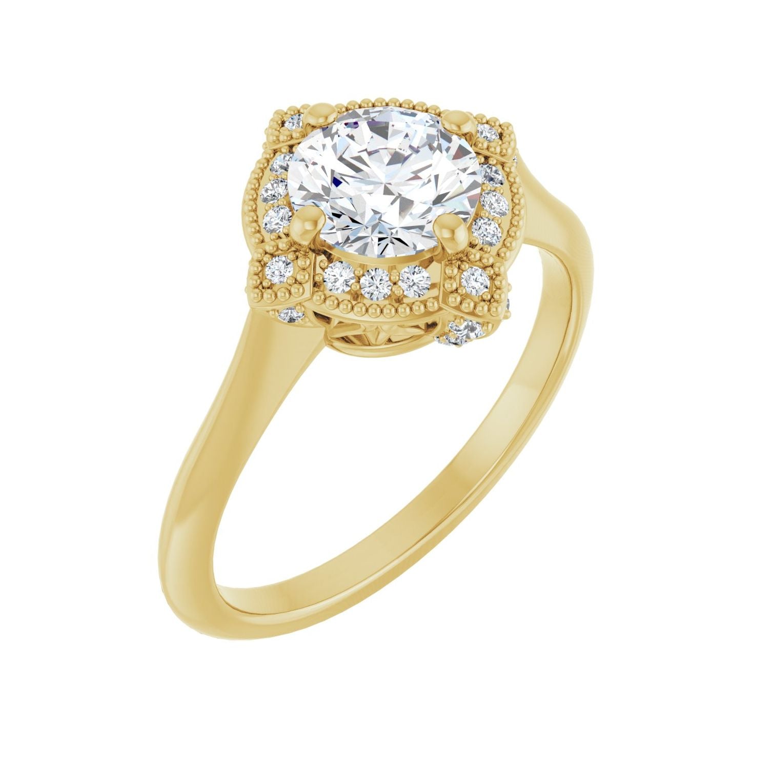 Brisa — Round center, yellow gold