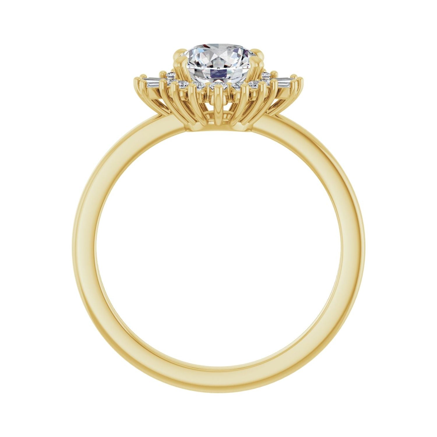 Brooke — Round center, yellow gold
