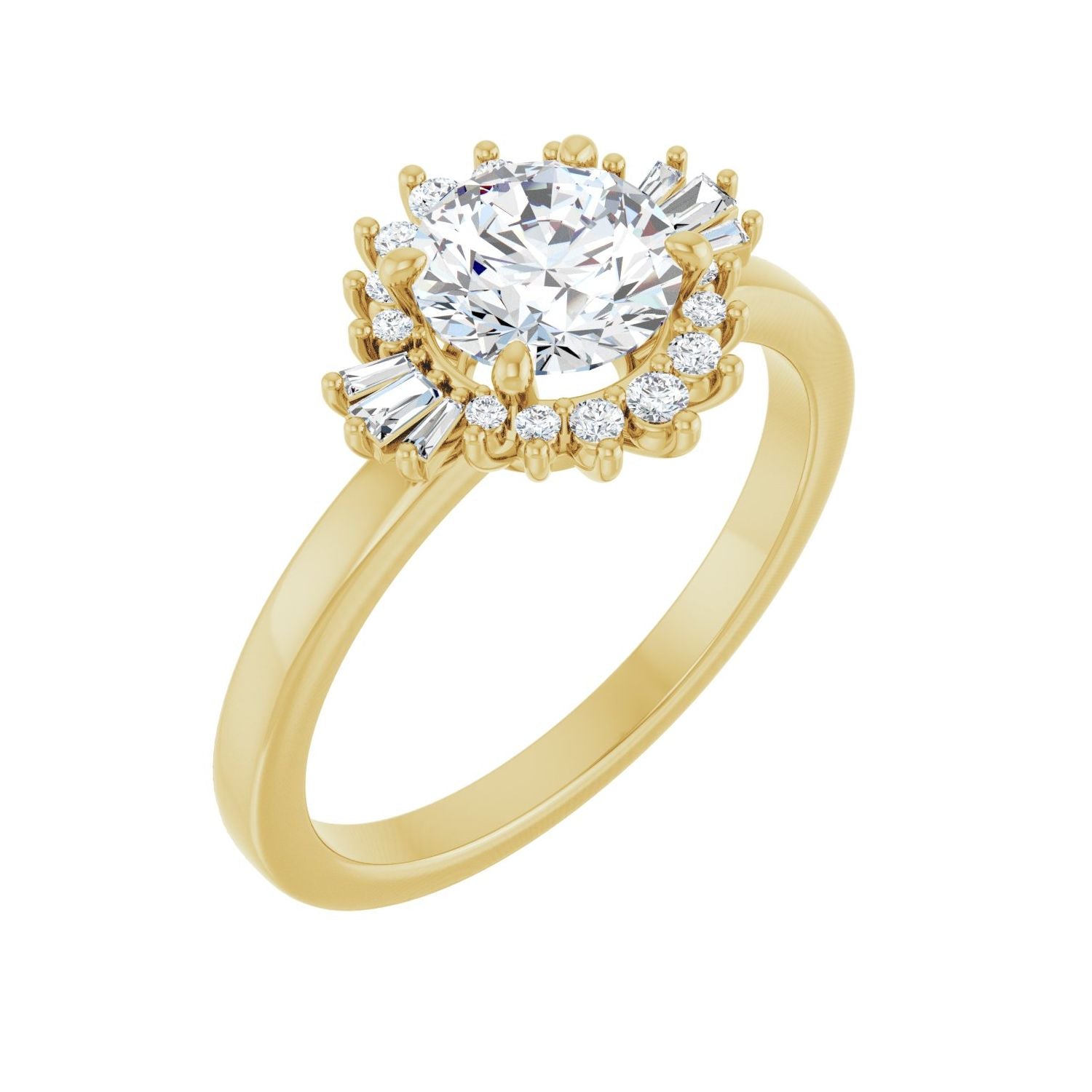 Brooke — Round center, yellow gold