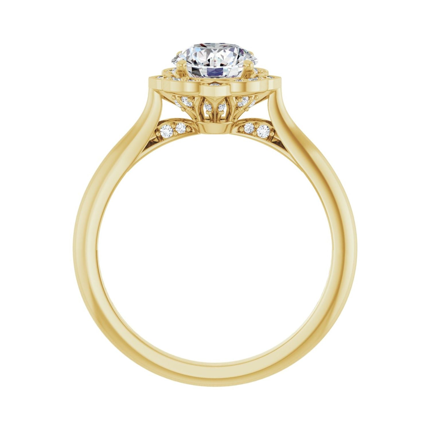 Bryn — Round center, yellow gold