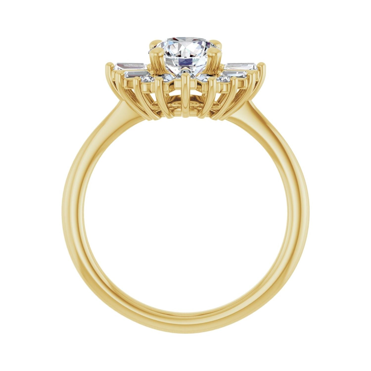 Brynn — Round center, yellow gold