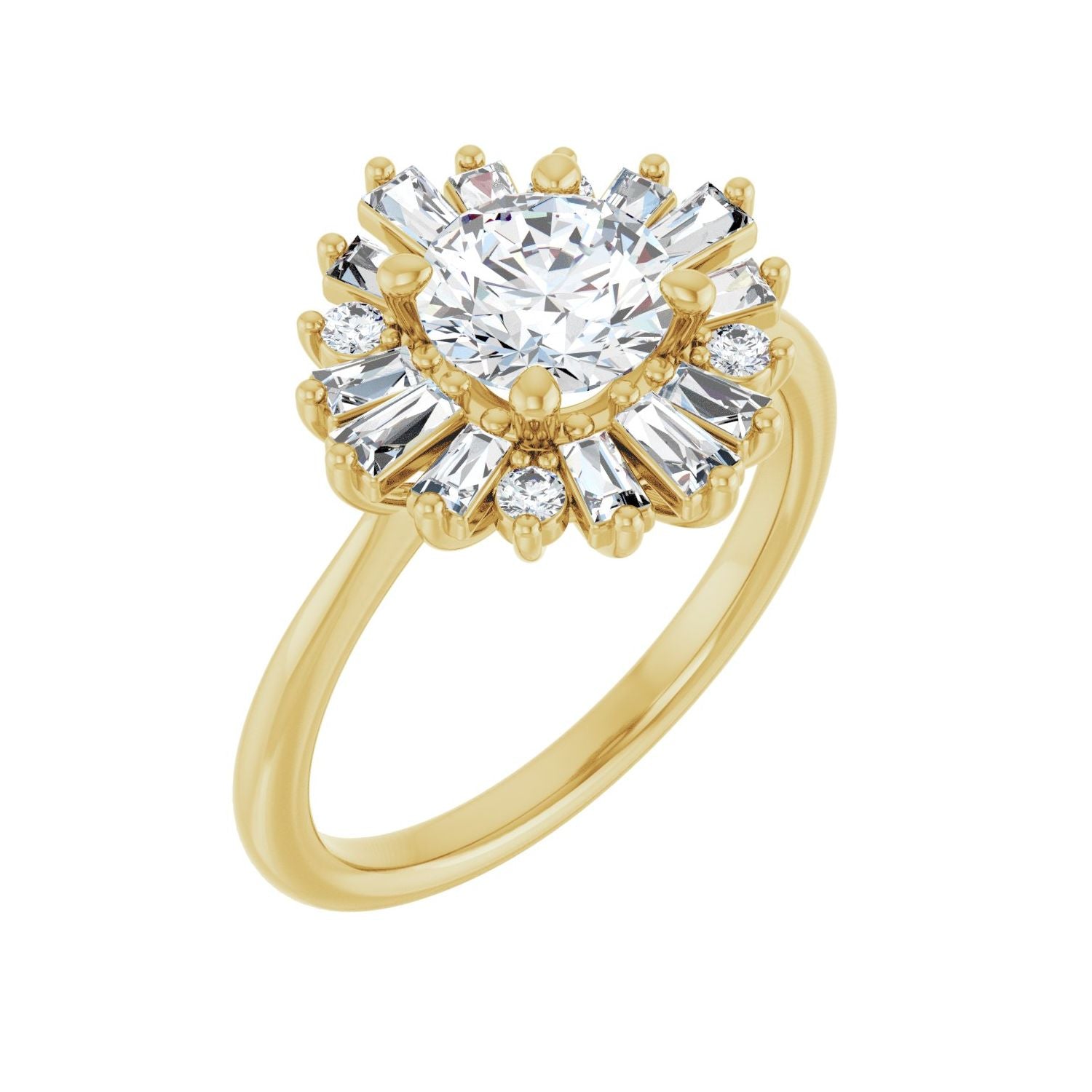 Brynn — Round center, yellow gold