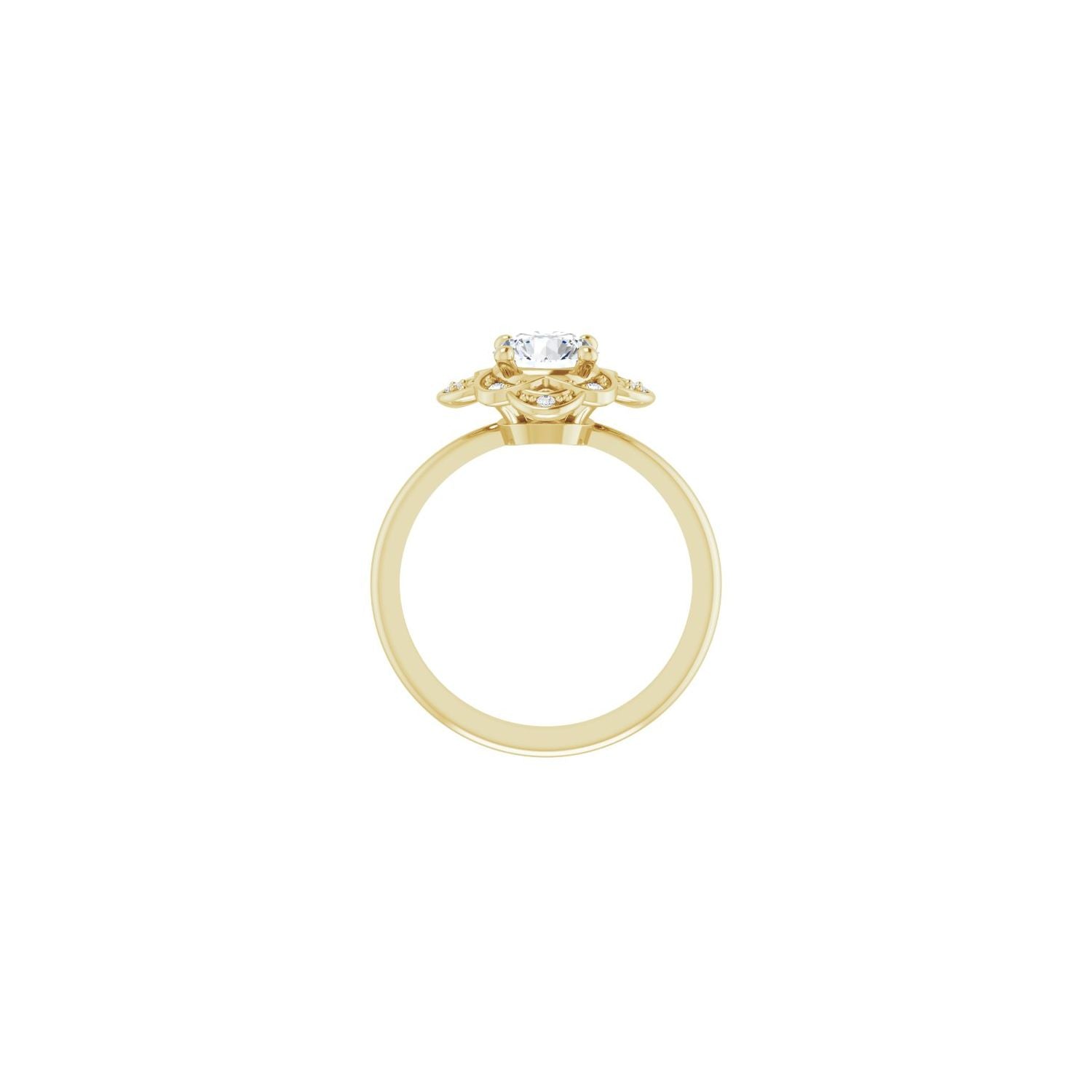 Camila — Round center, yellow gold
