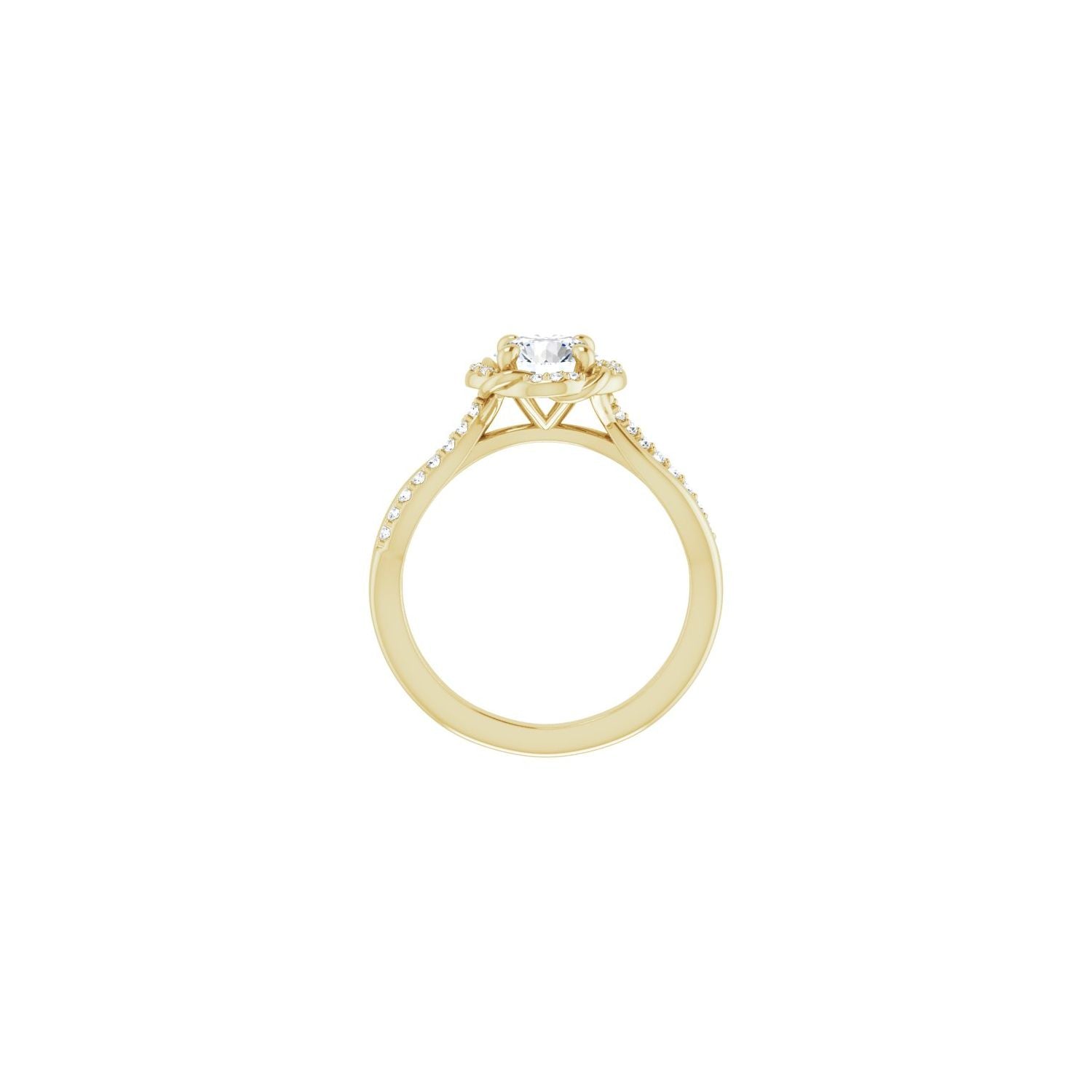 Camilla — Round center, yellow gold
