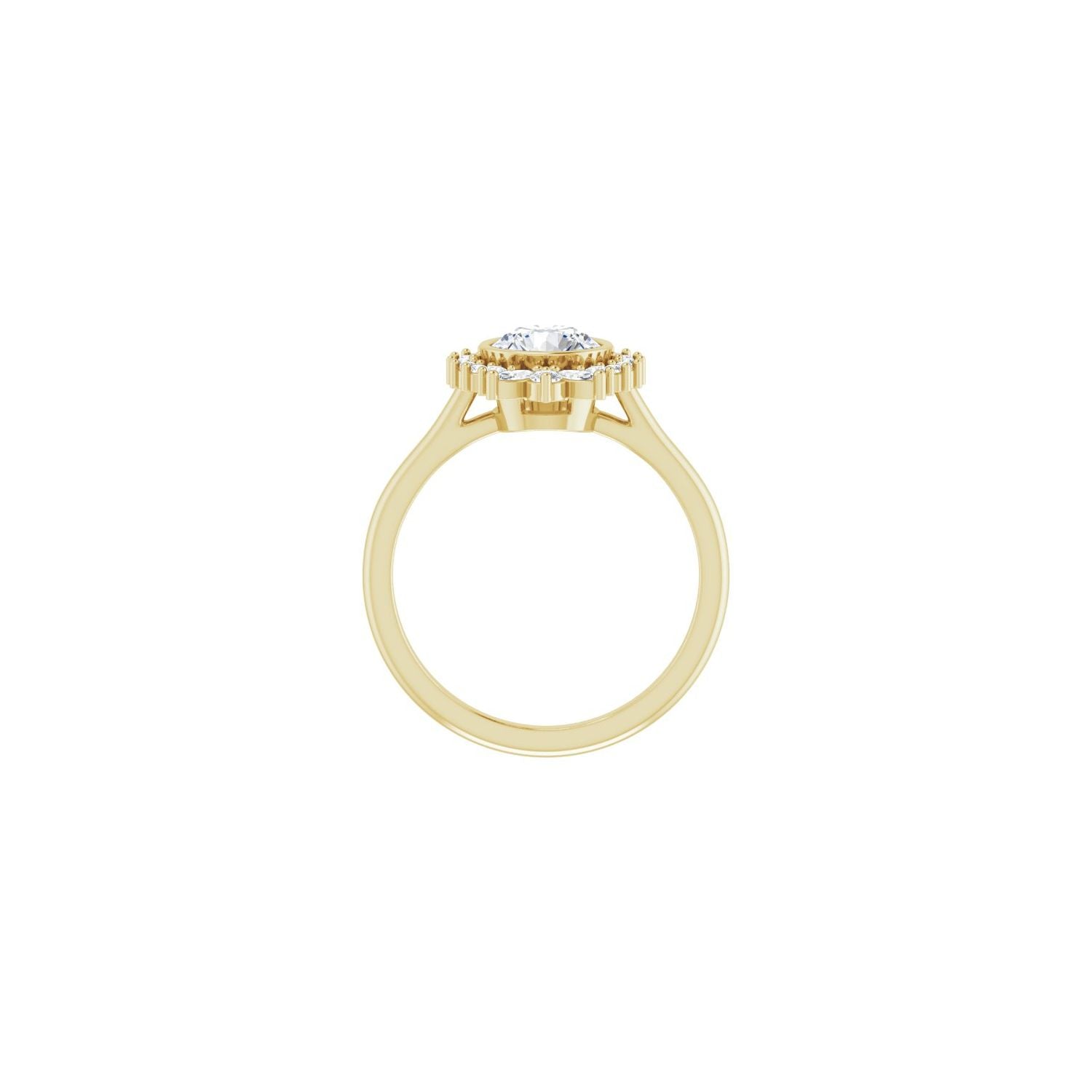 Candace — Round center, yellow gold
