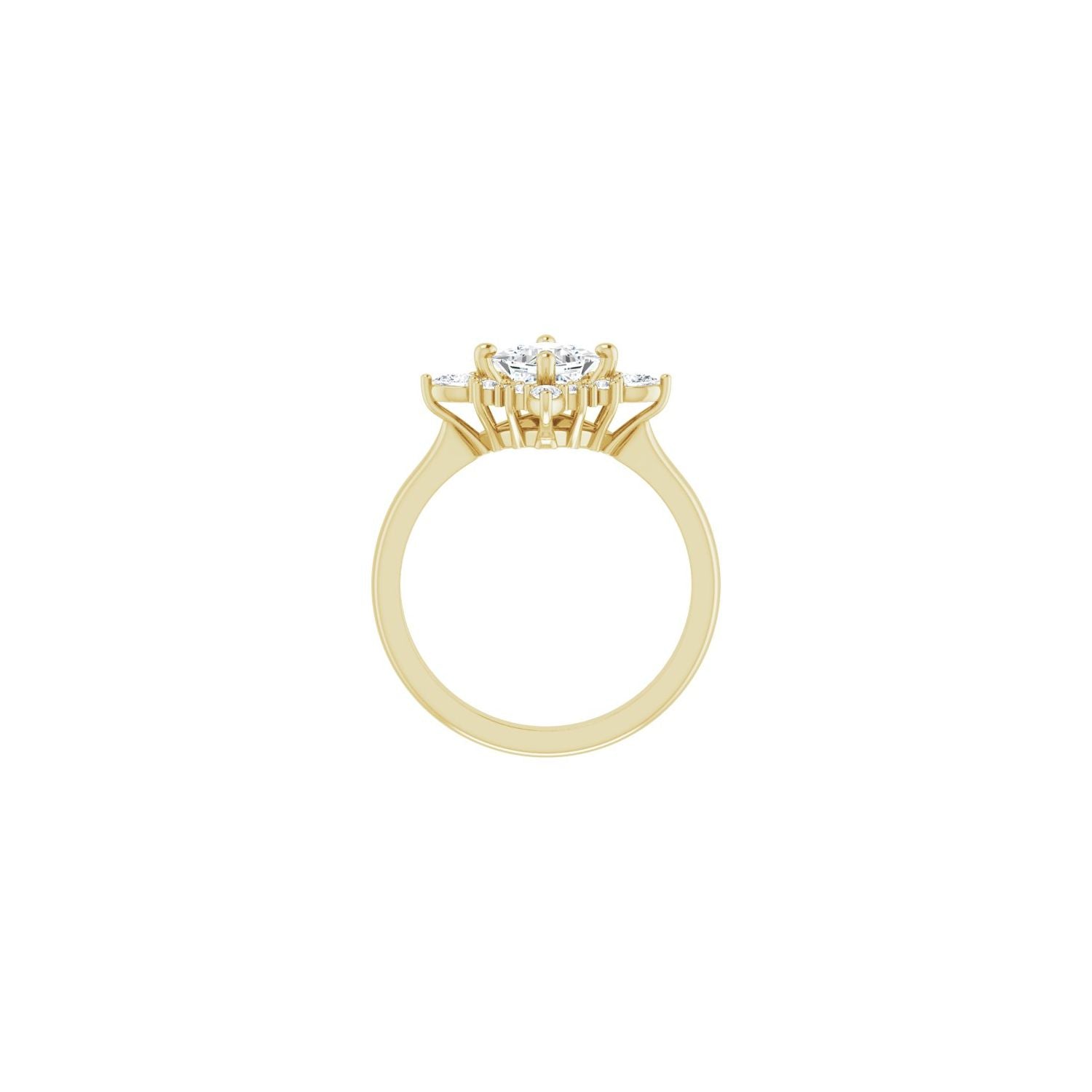 Denise — For the princess ring, yellow gold