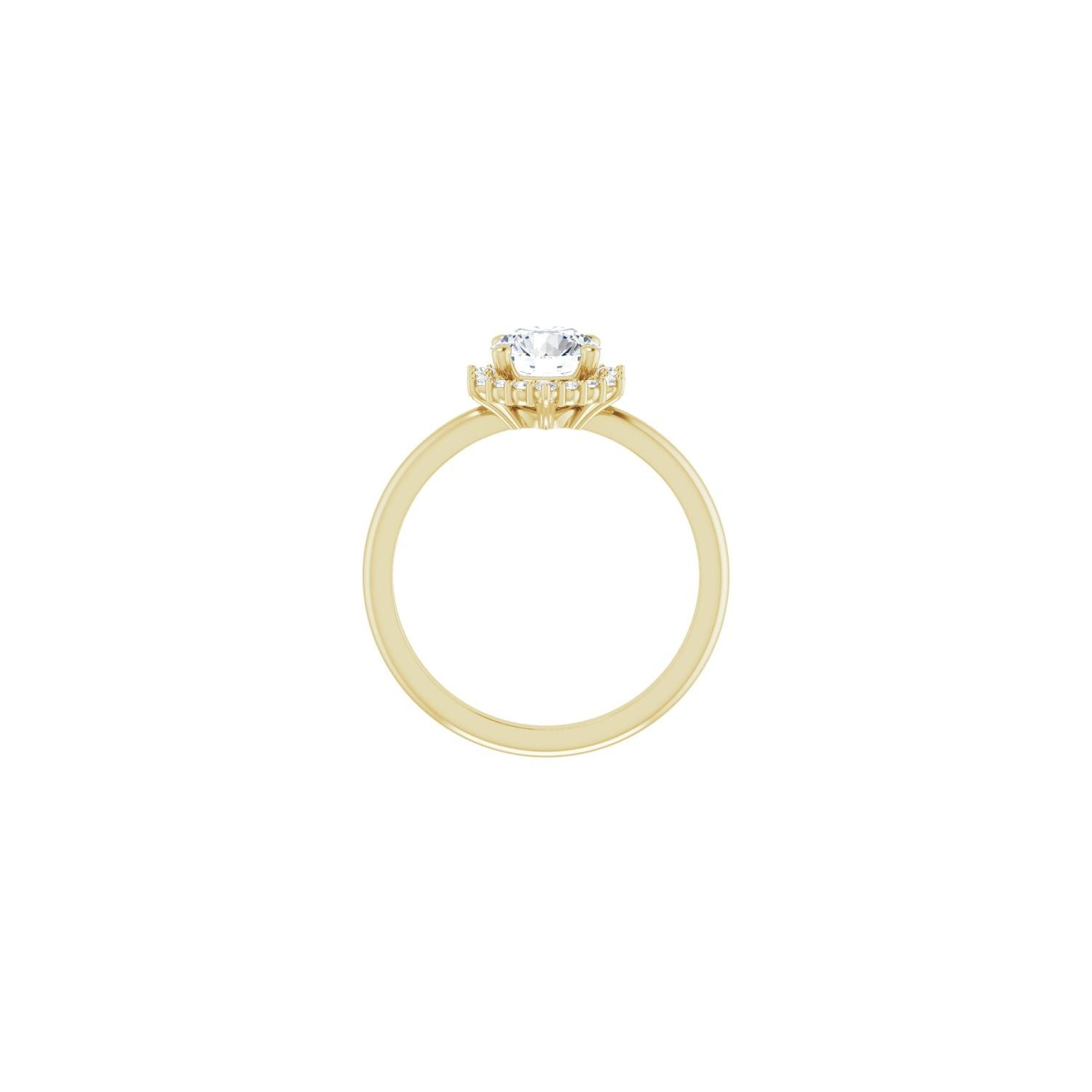 Carlotta — Round center, yellow gold