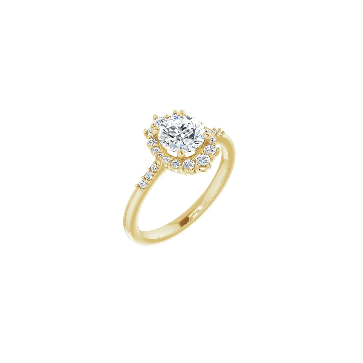 Carly — Round center, yellow gold