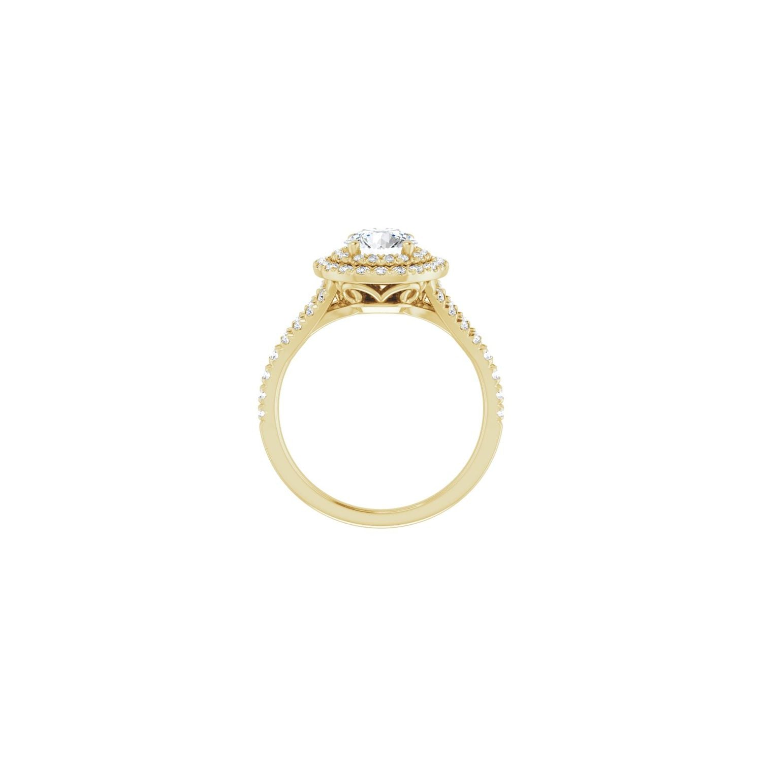 Carmen — Round center, yellow gold