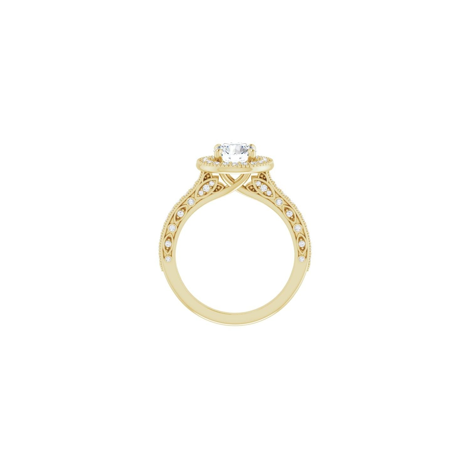 Carolina — Round center, yellow gold