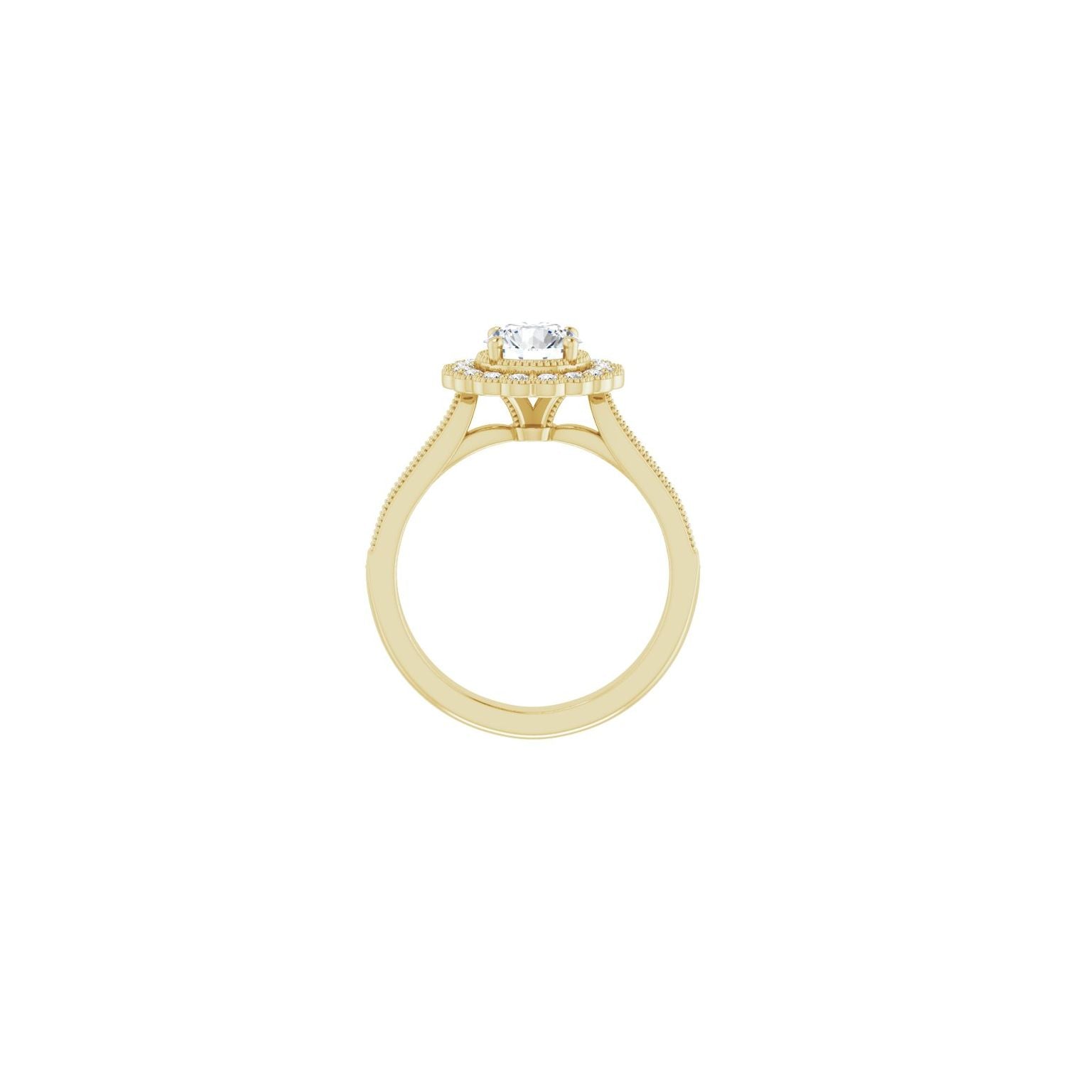 Casey — Round center, yellow gold