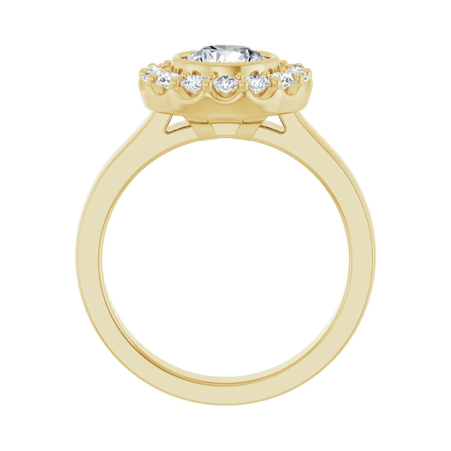 Cecilia — Round center, yellow gold