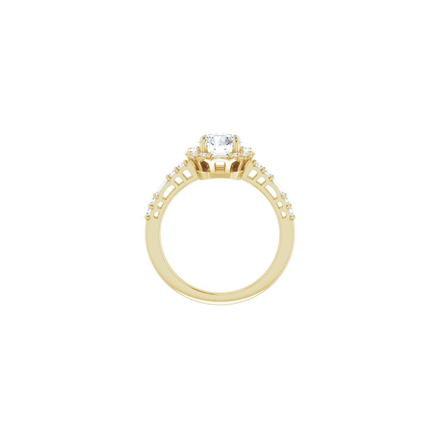Celine — Round center, yellow gold