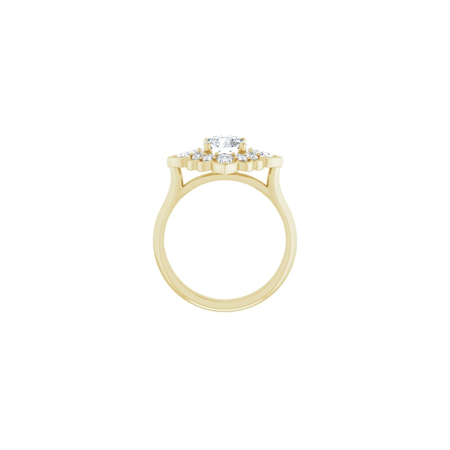 Chantal — Round center, yellow gold