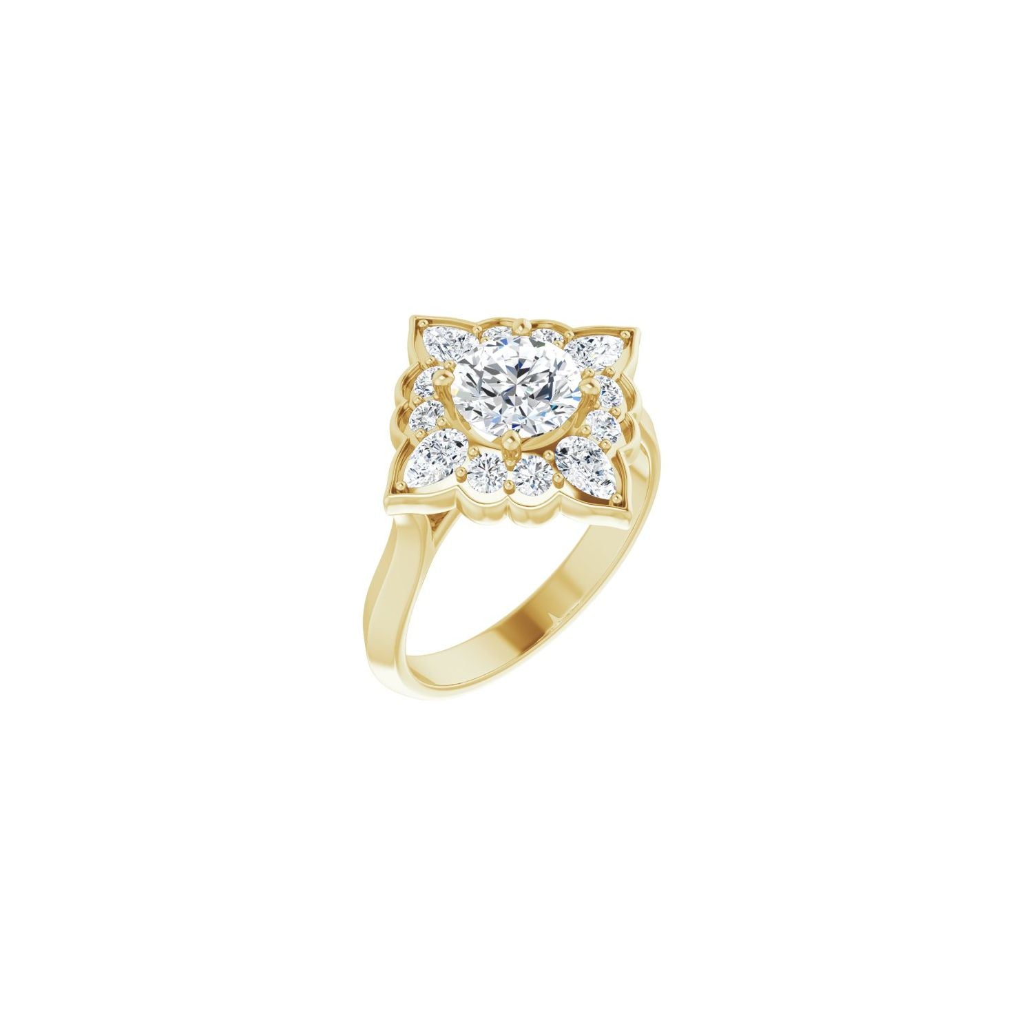 Chantal — Round center, yellow gold