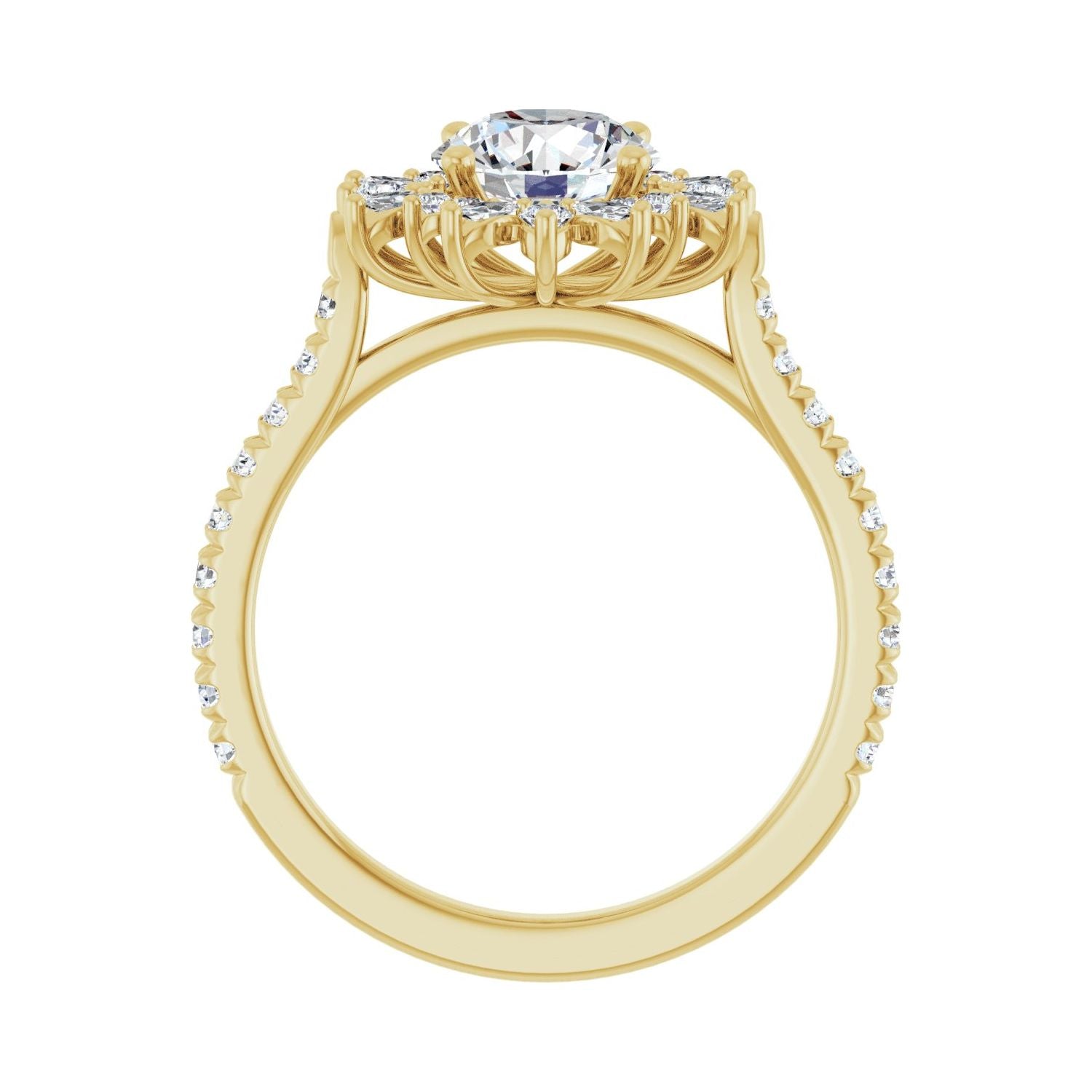 Charis — Round center, yellow gold