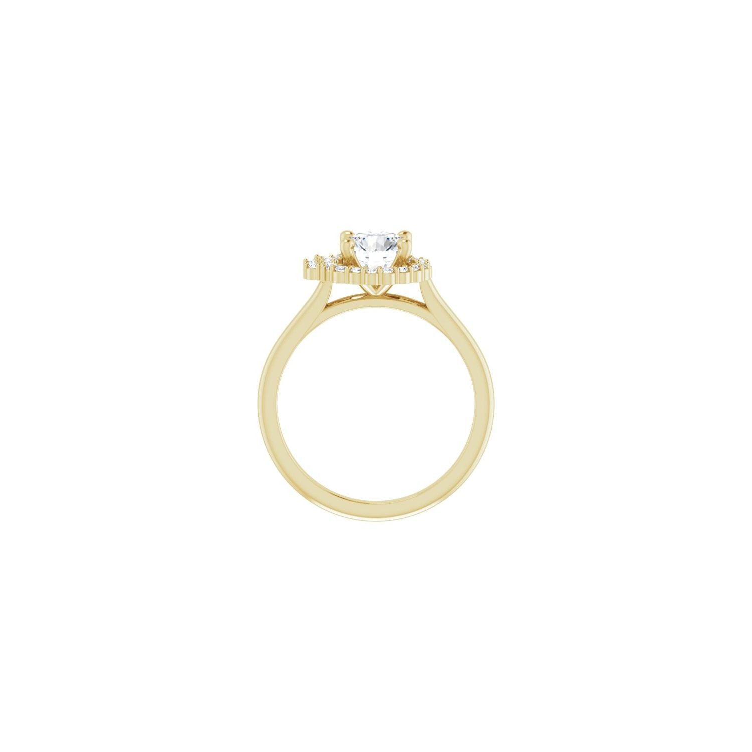 Claire — Round center, yellow gold