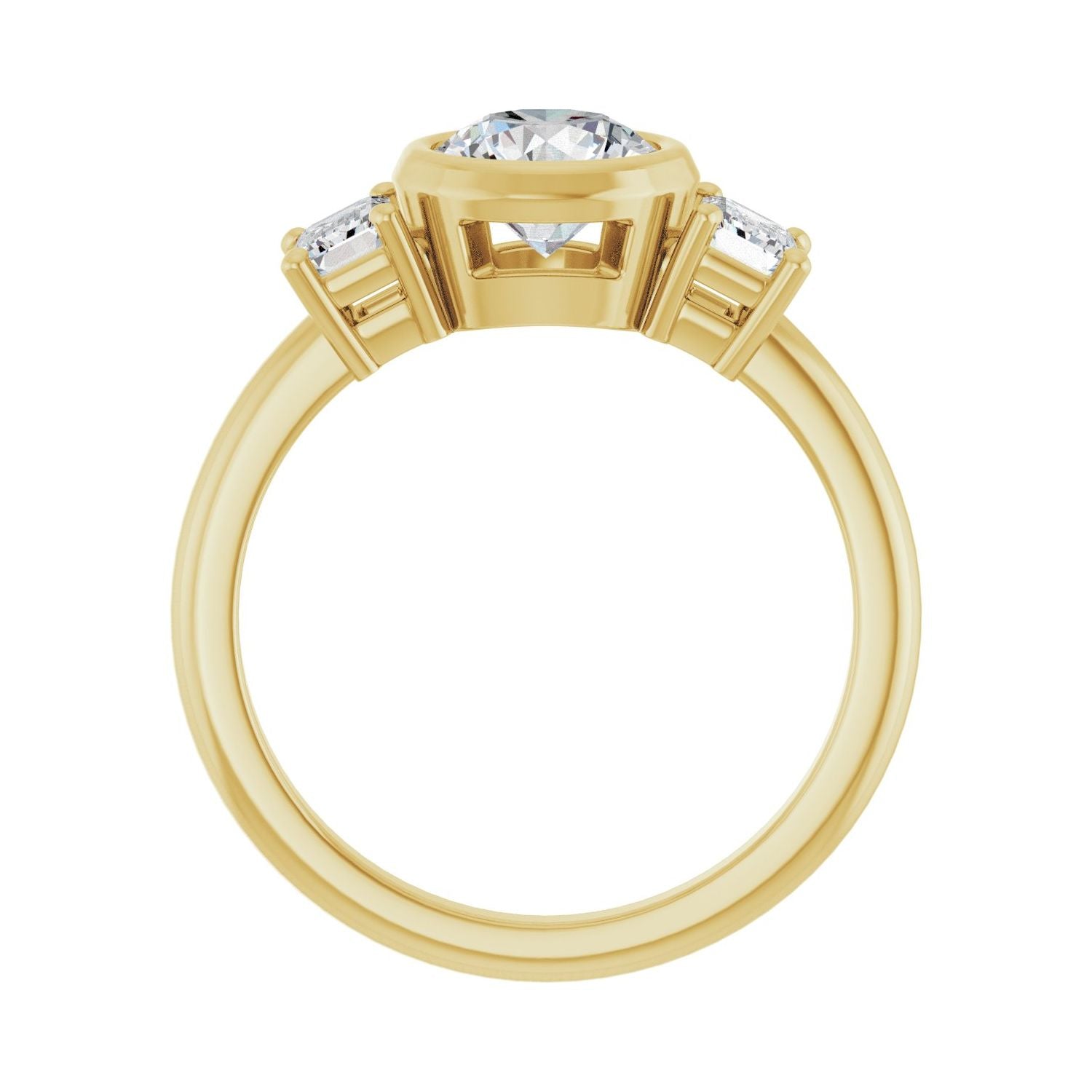 Jocelyn — Round center, yellow gold