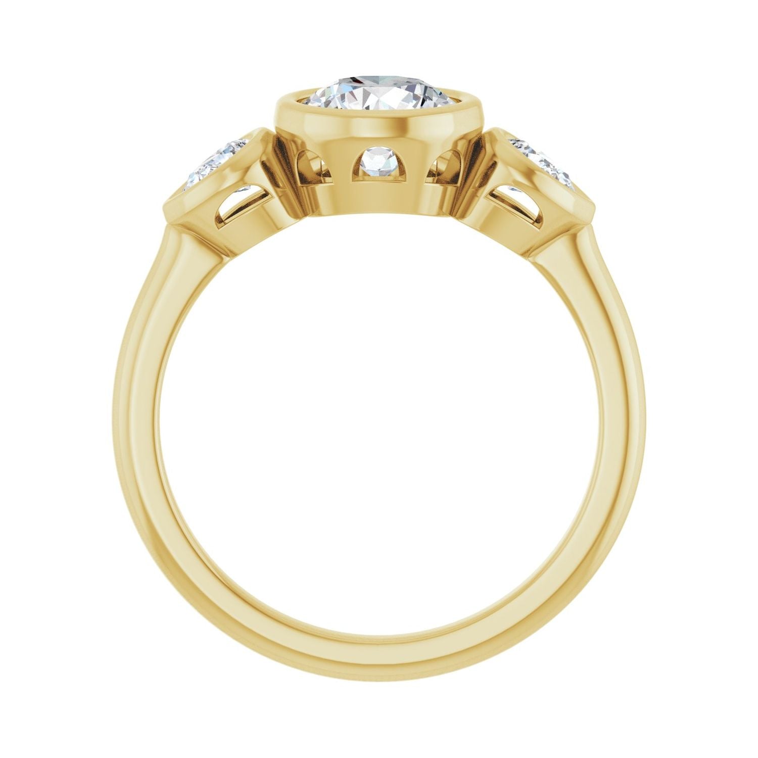 Jordan — Round center, yellow gold