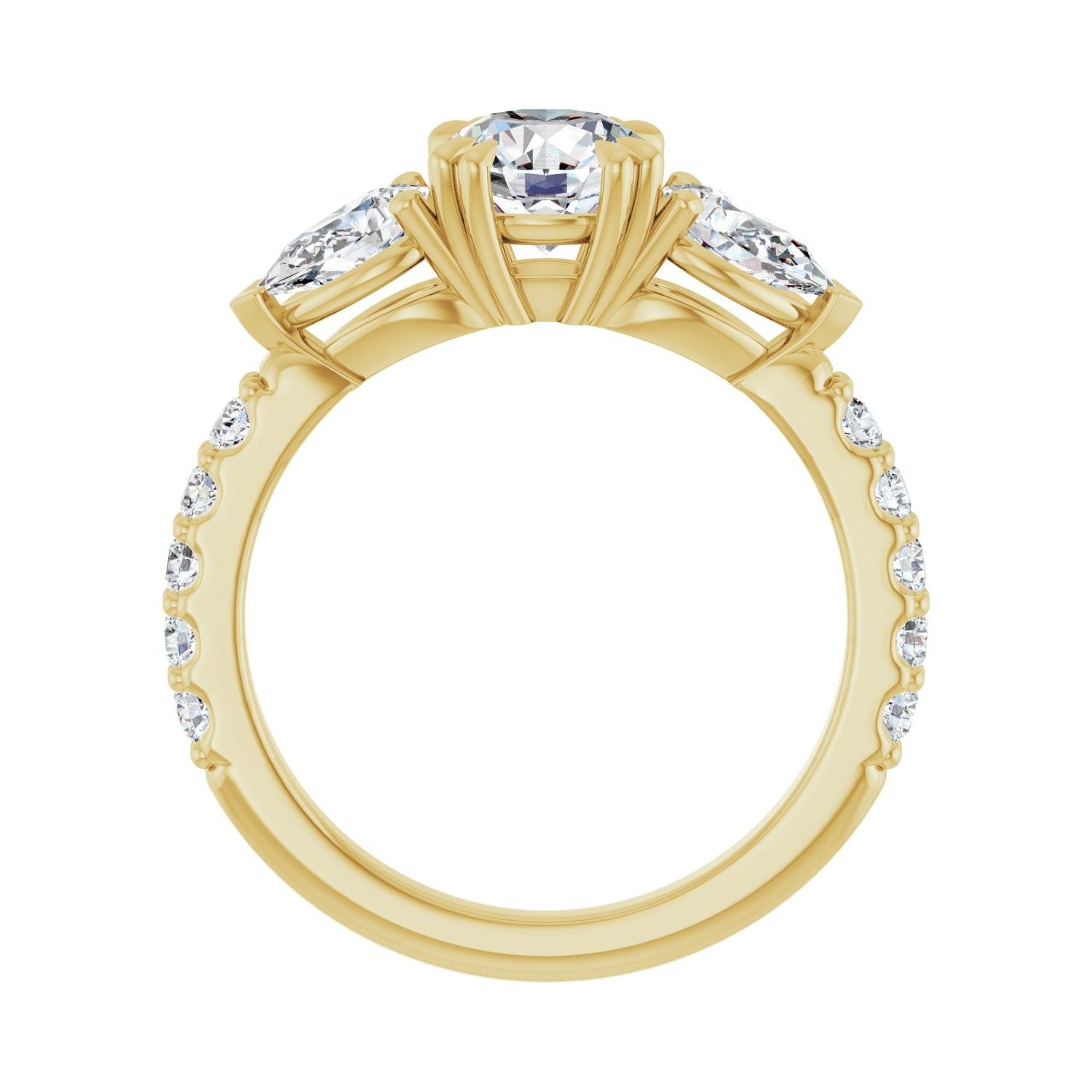Josefina — Round center, yellow gold
