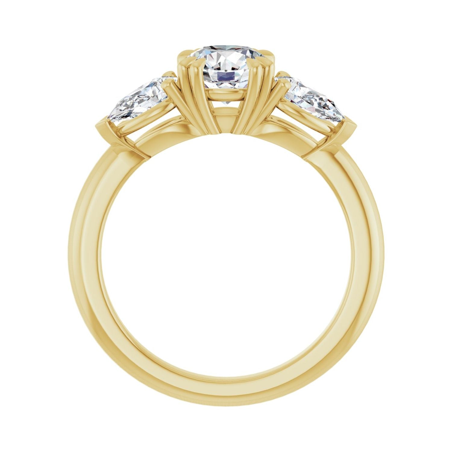 Julia — Round center, yellow gold
