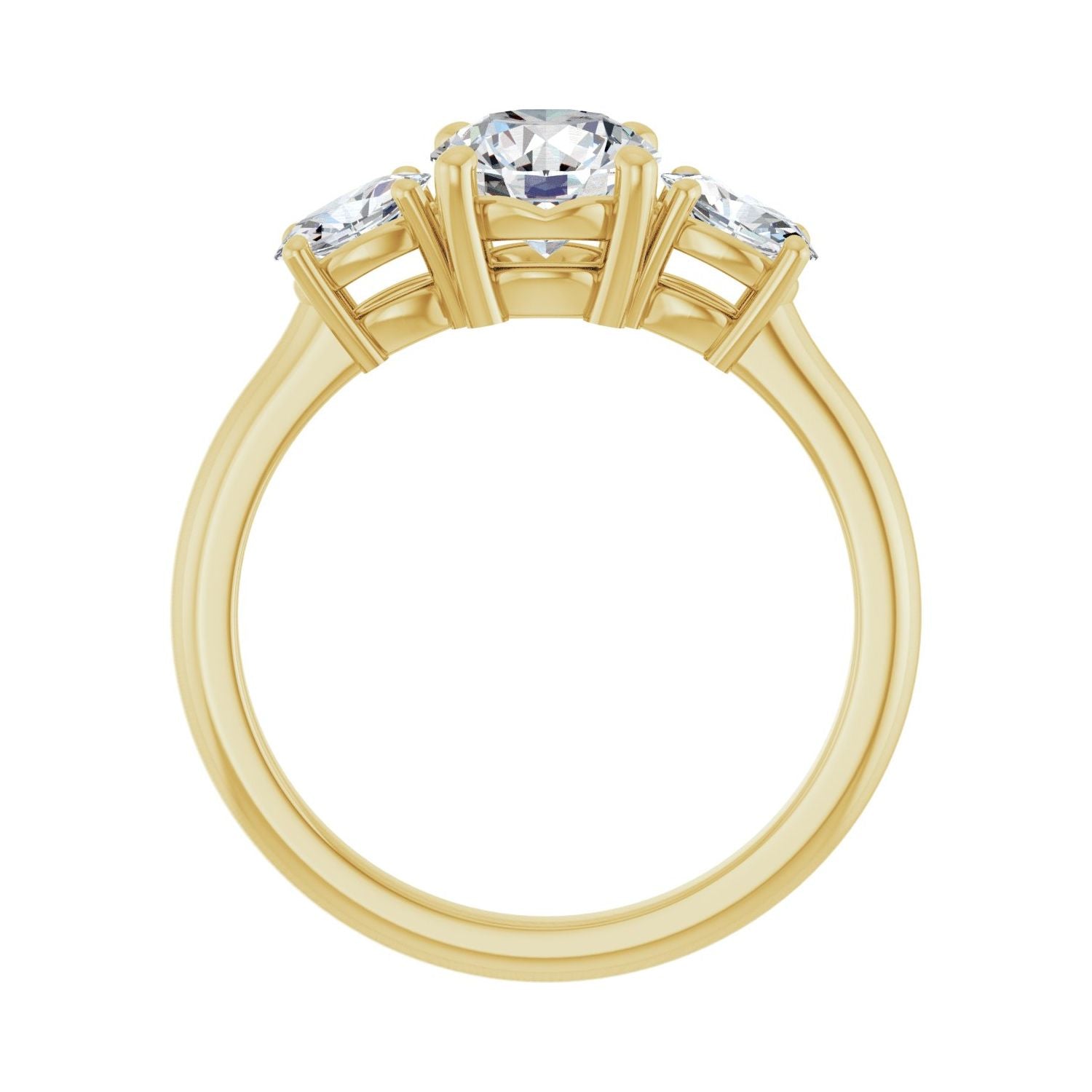 Julienne — Round center, yellow gold