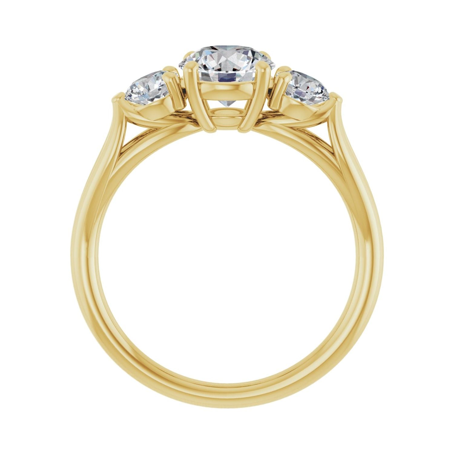Karla — Round center, yellow gold