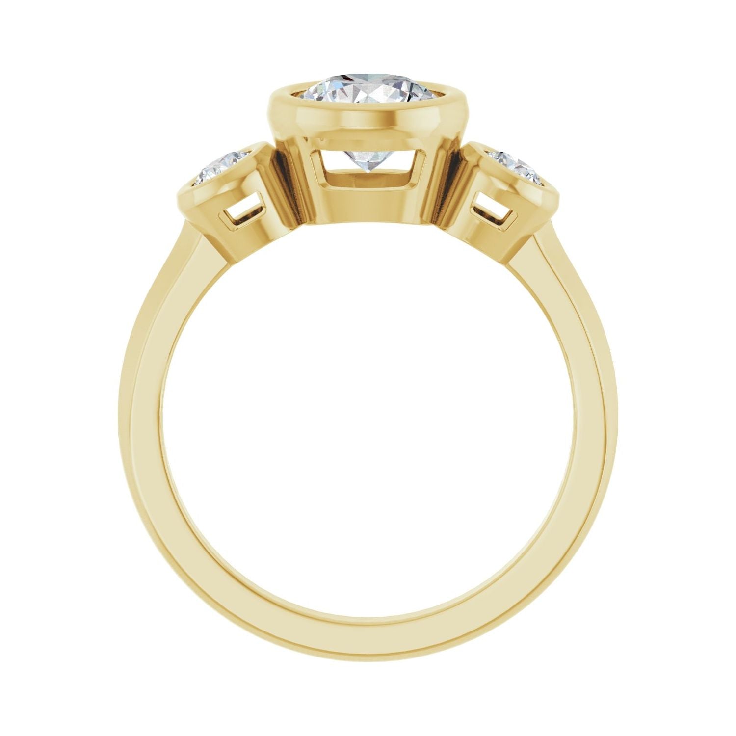 Kate — Round center, yellow gold