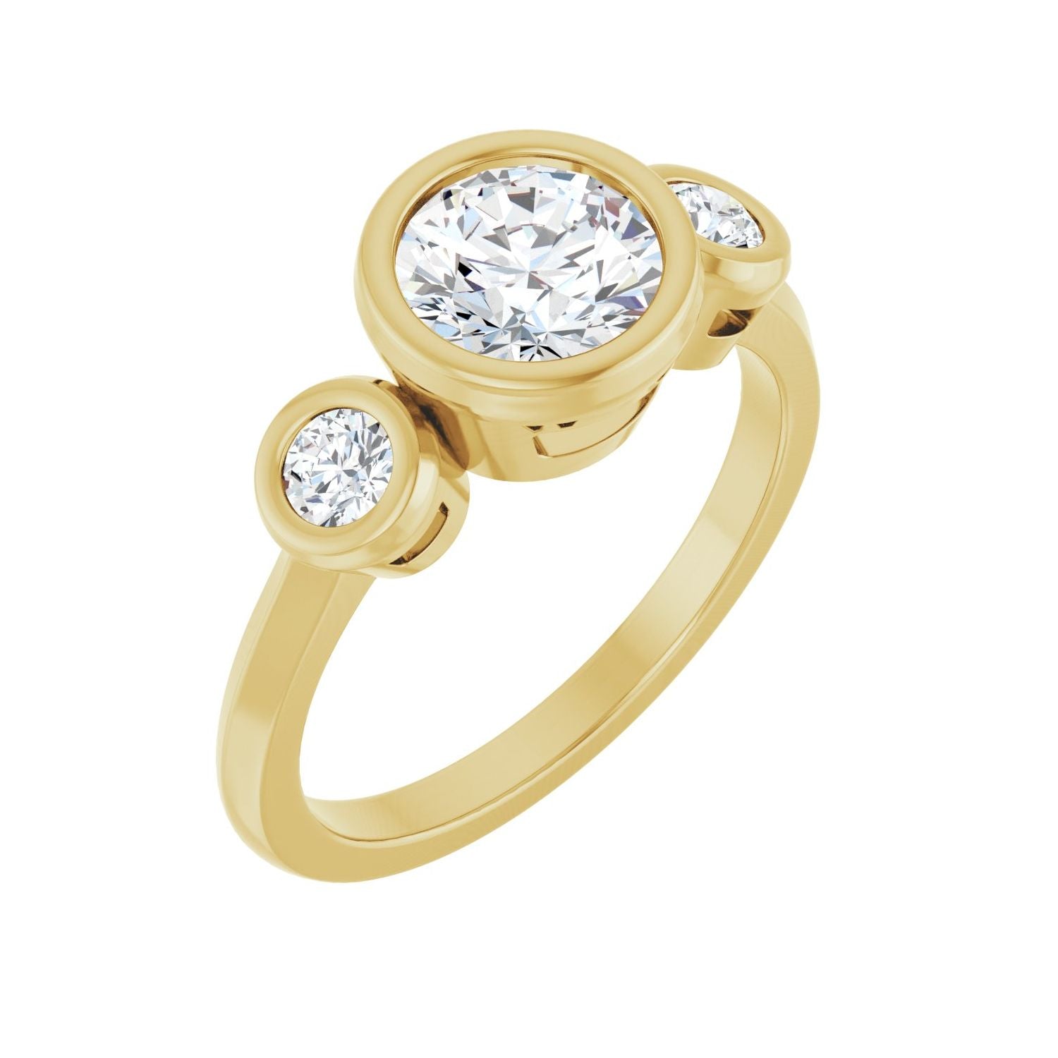 Kate — Round center, yellow gold
