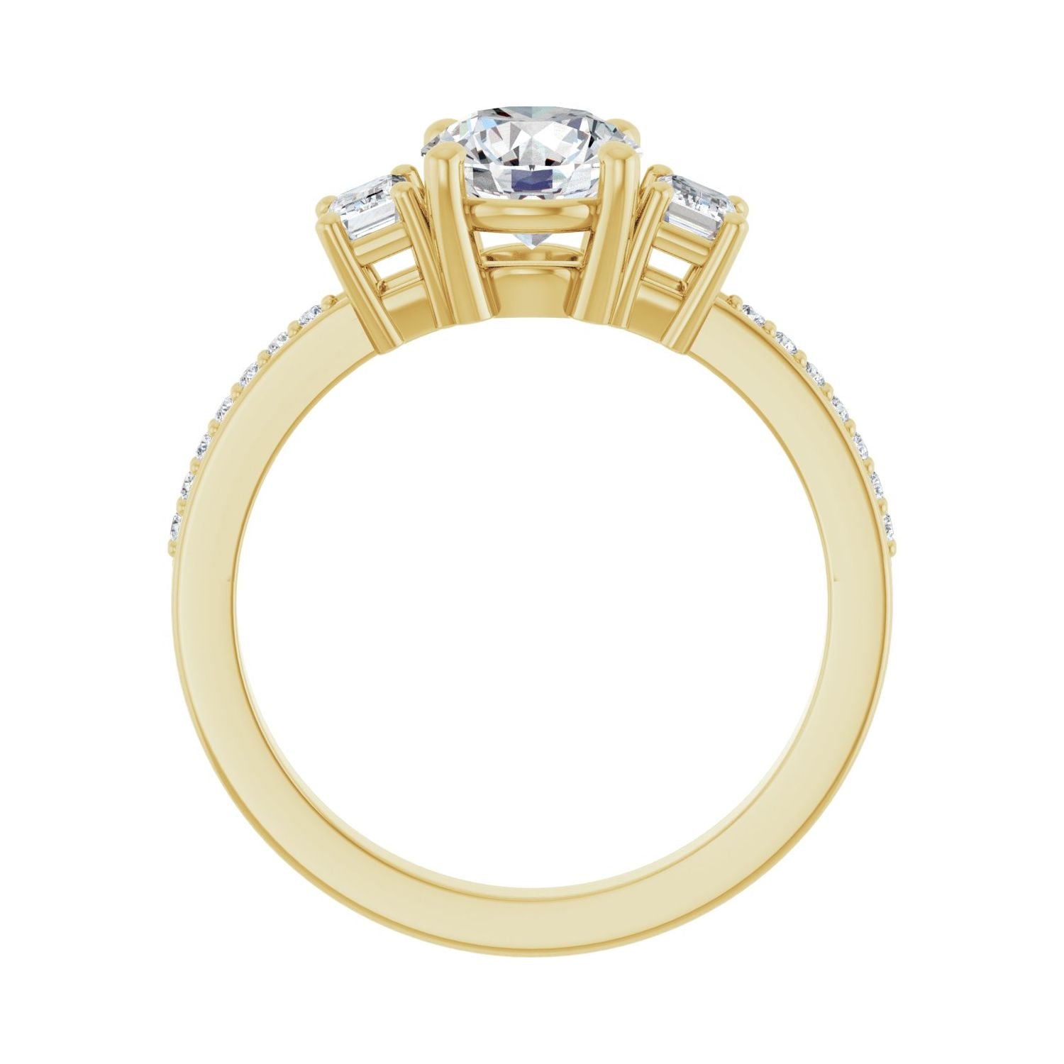 Keira — Round center, yellow gold