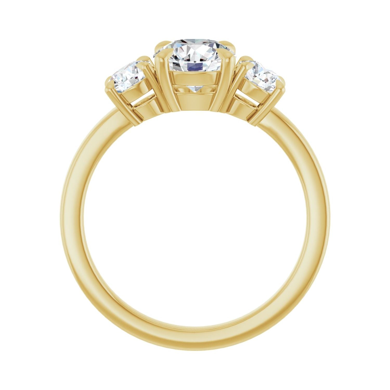 Kiara — Round center, yellow gold
