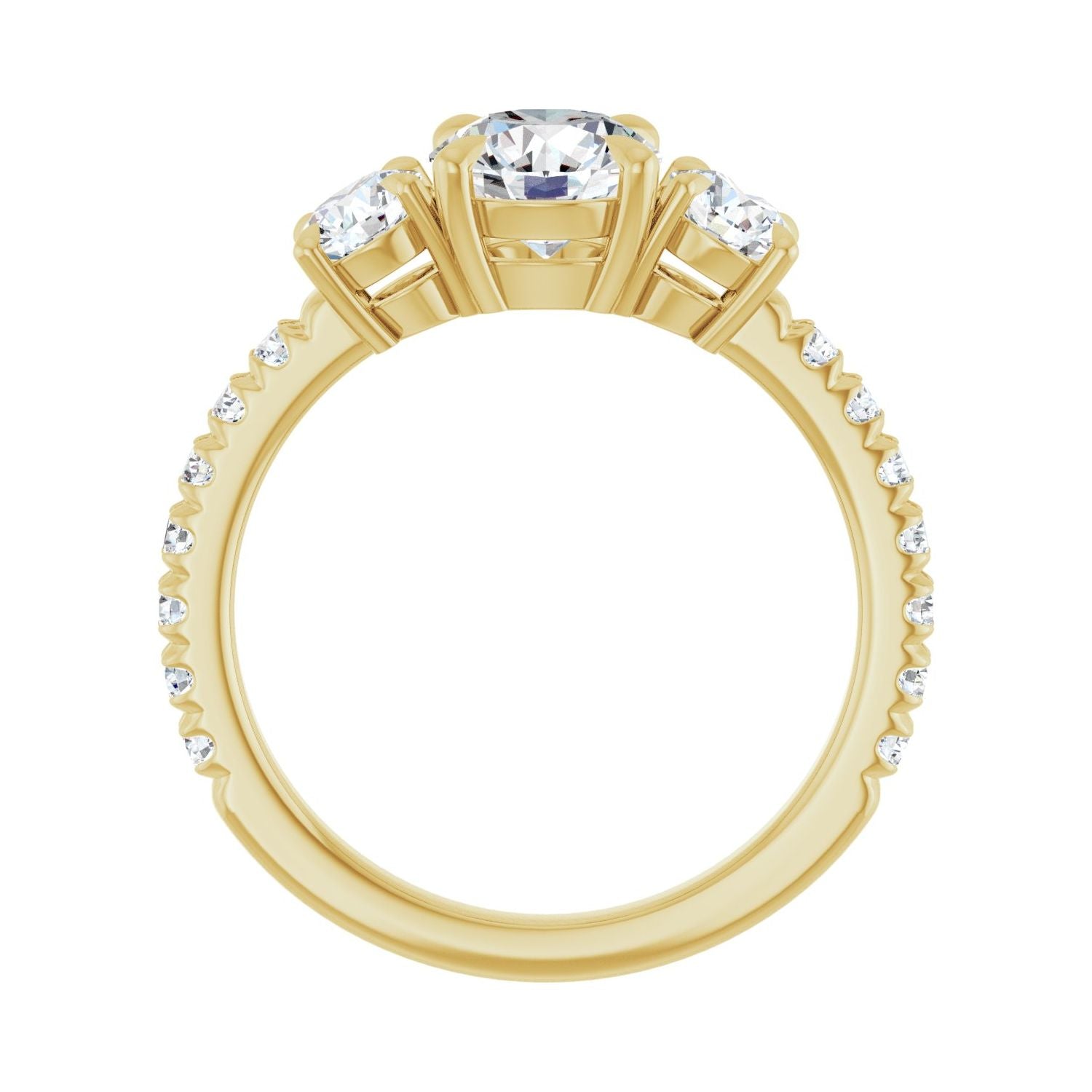 Kira — Round center, yellow gold
