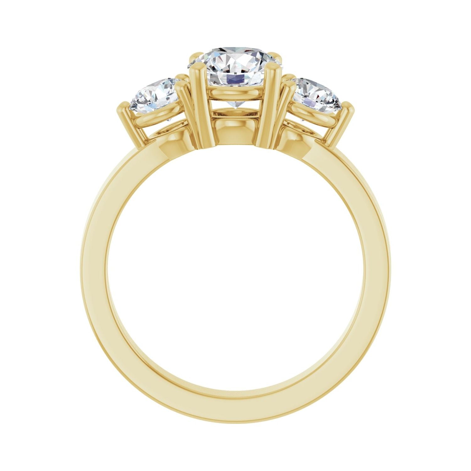 Kirsten — Round center, yellow gold