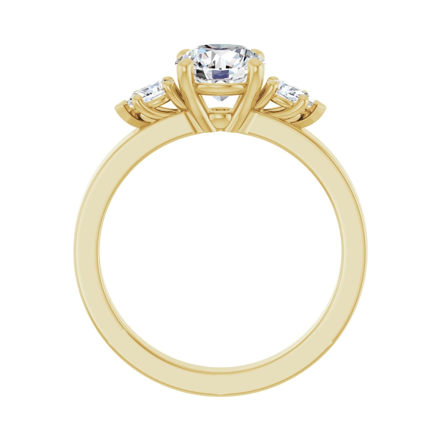 Lara — Round center, yellow gold