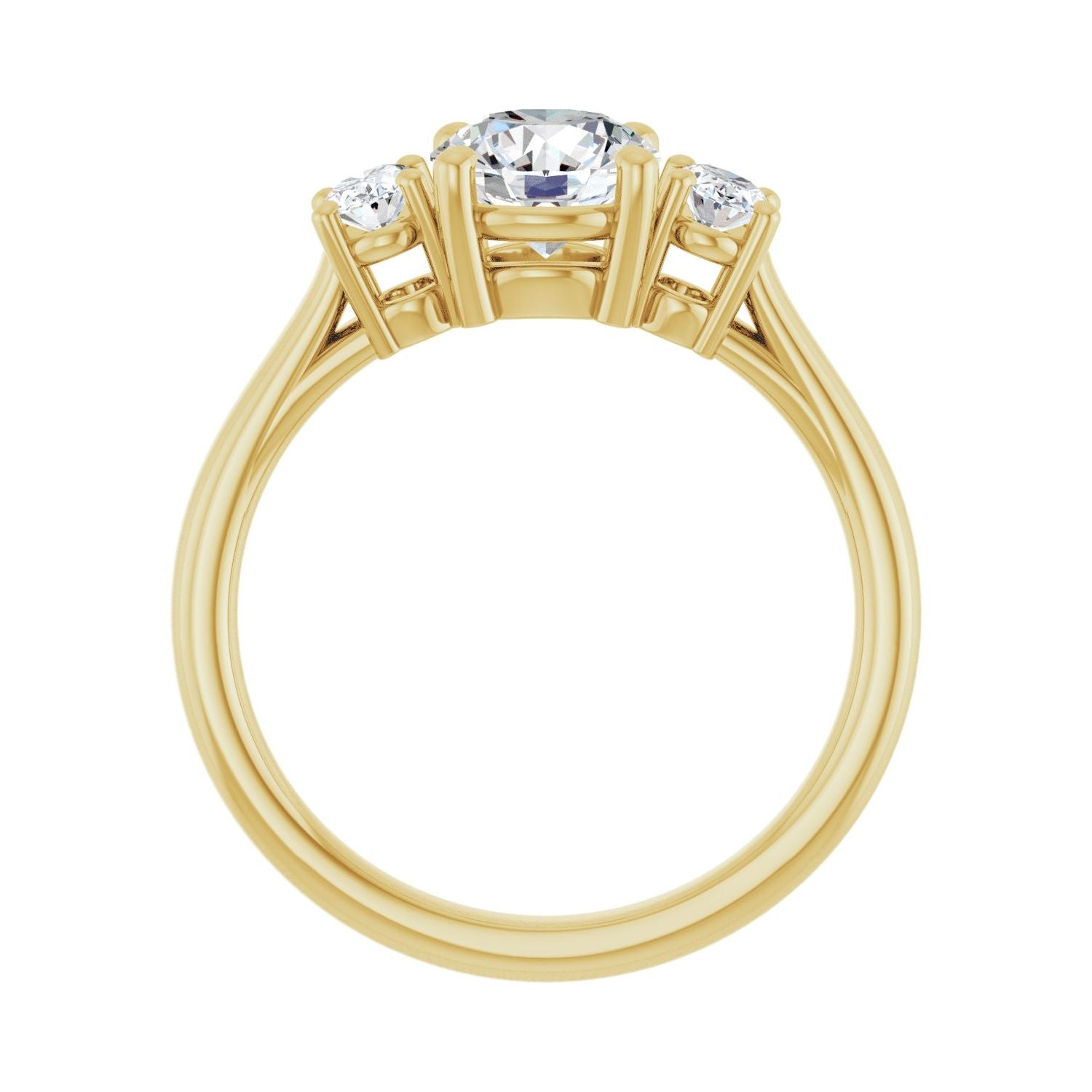Laura — Round center, yellow gold