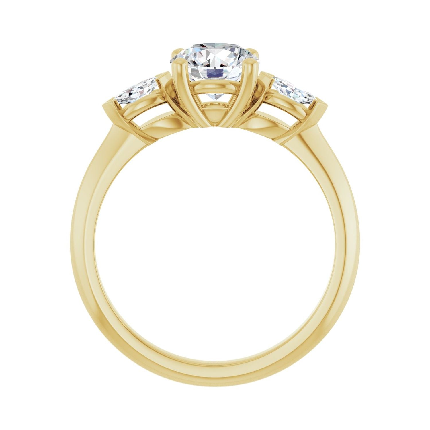 Liberty — Round center, yellow gold