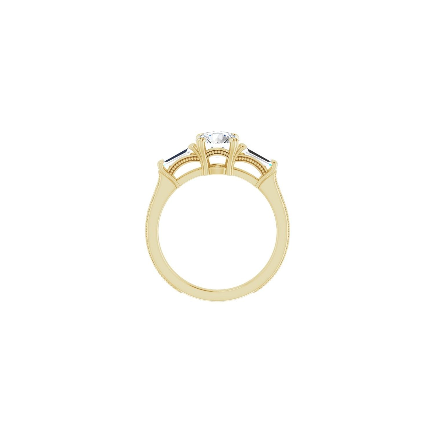 Lilian — Round center, yellow gold
