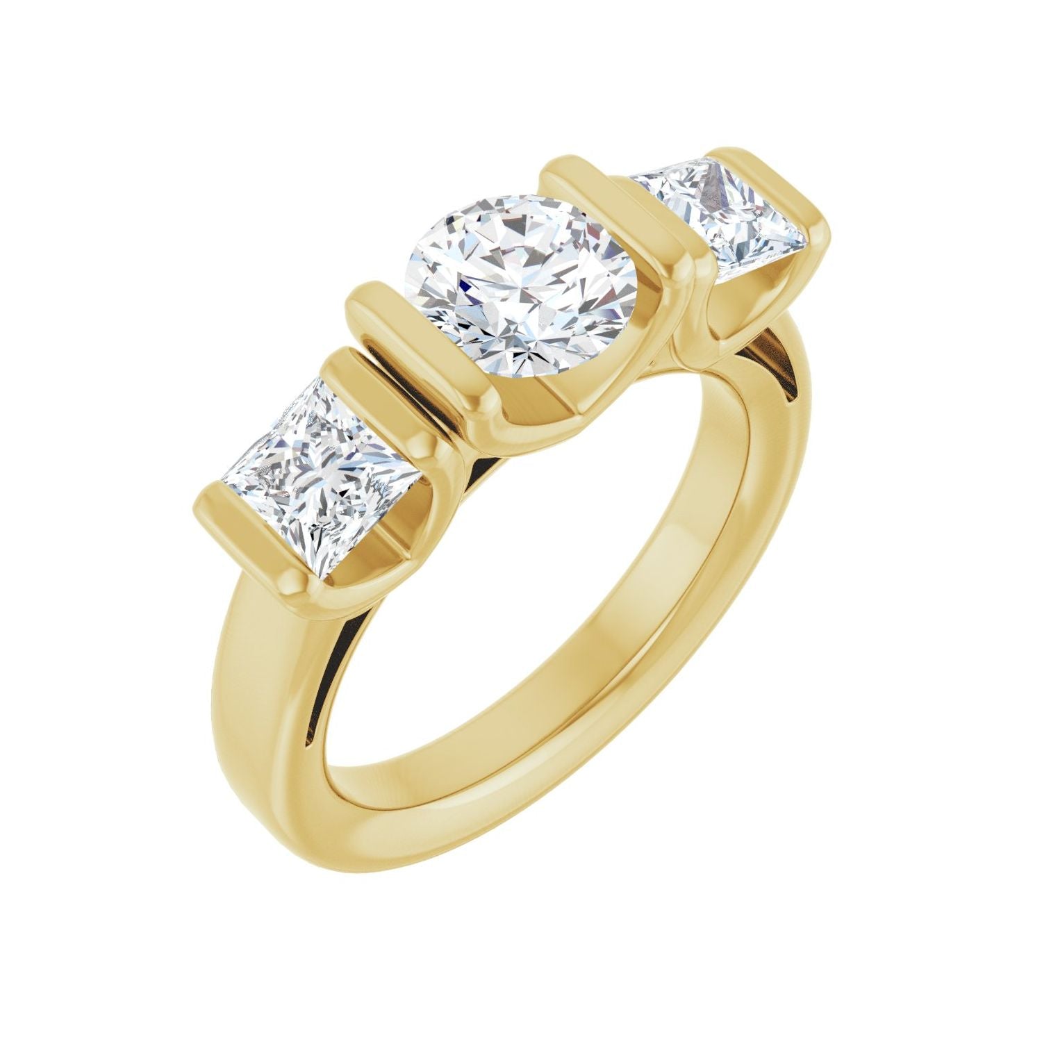 Lilou — Round center, yellow gold