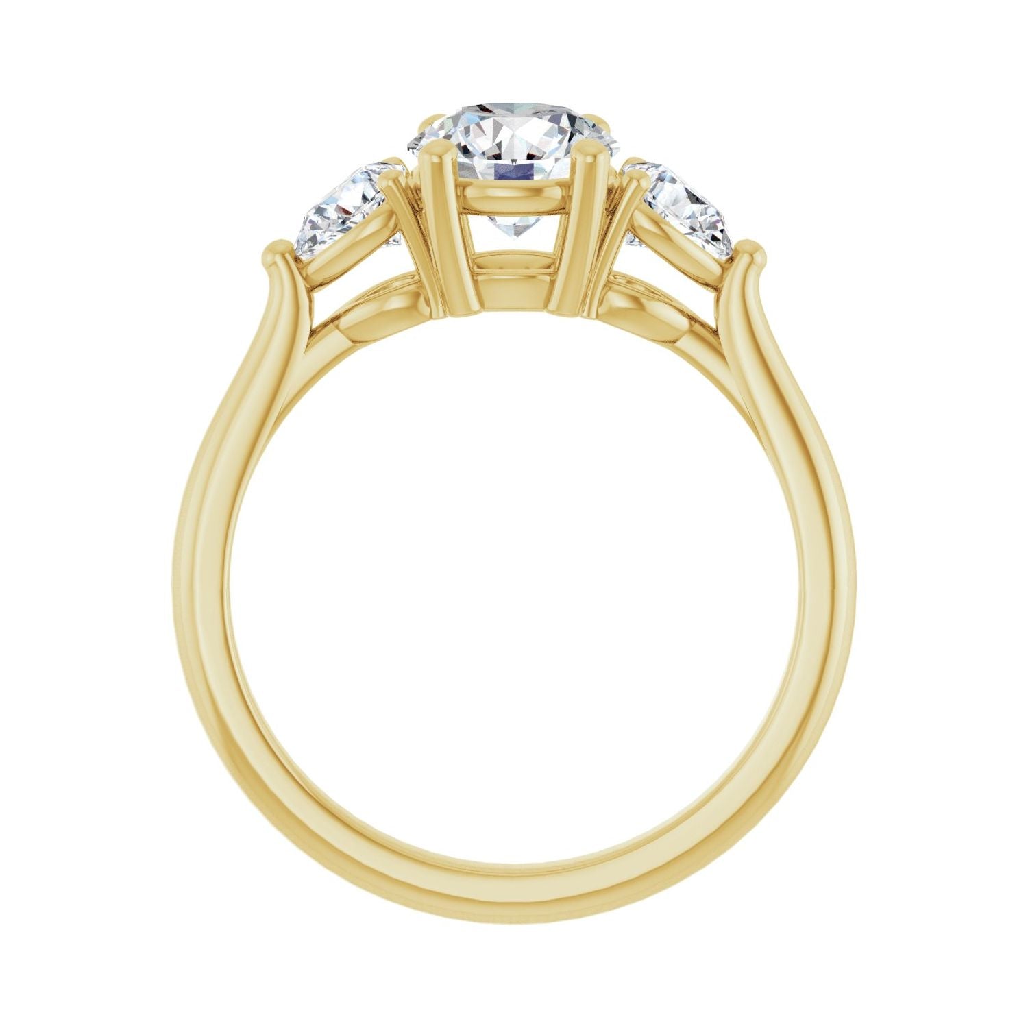 Liza — Round center, yellow gold
