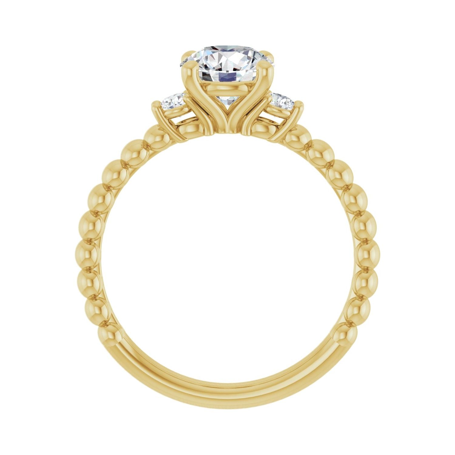 Lottie — Round center, yellow gold