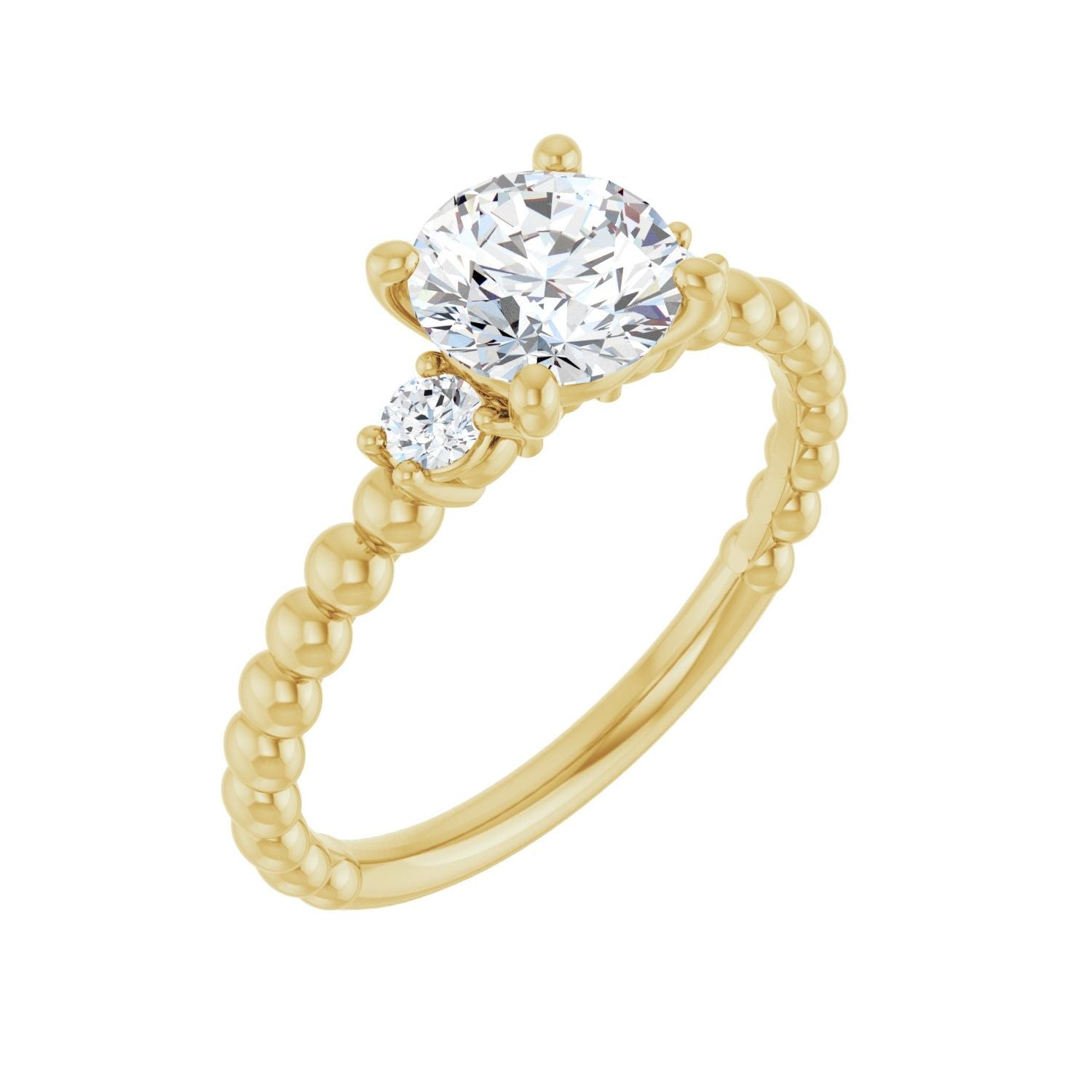 Lottie — Round center, yellow gold
