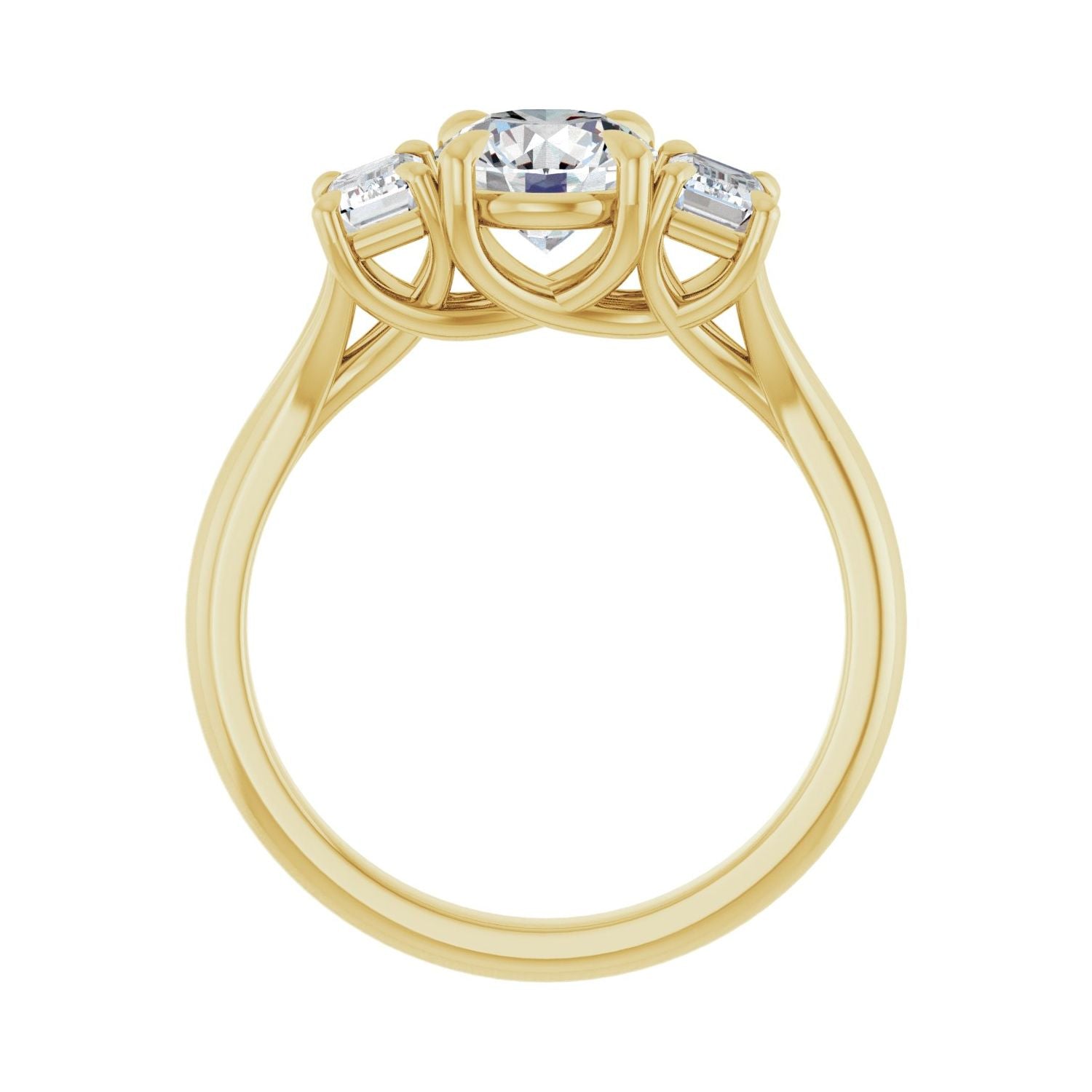 Louisa — Round center, yellow gold
