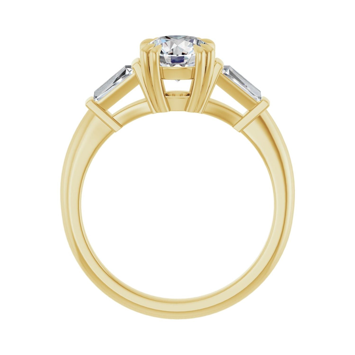 Luana — Round center, yellow gold