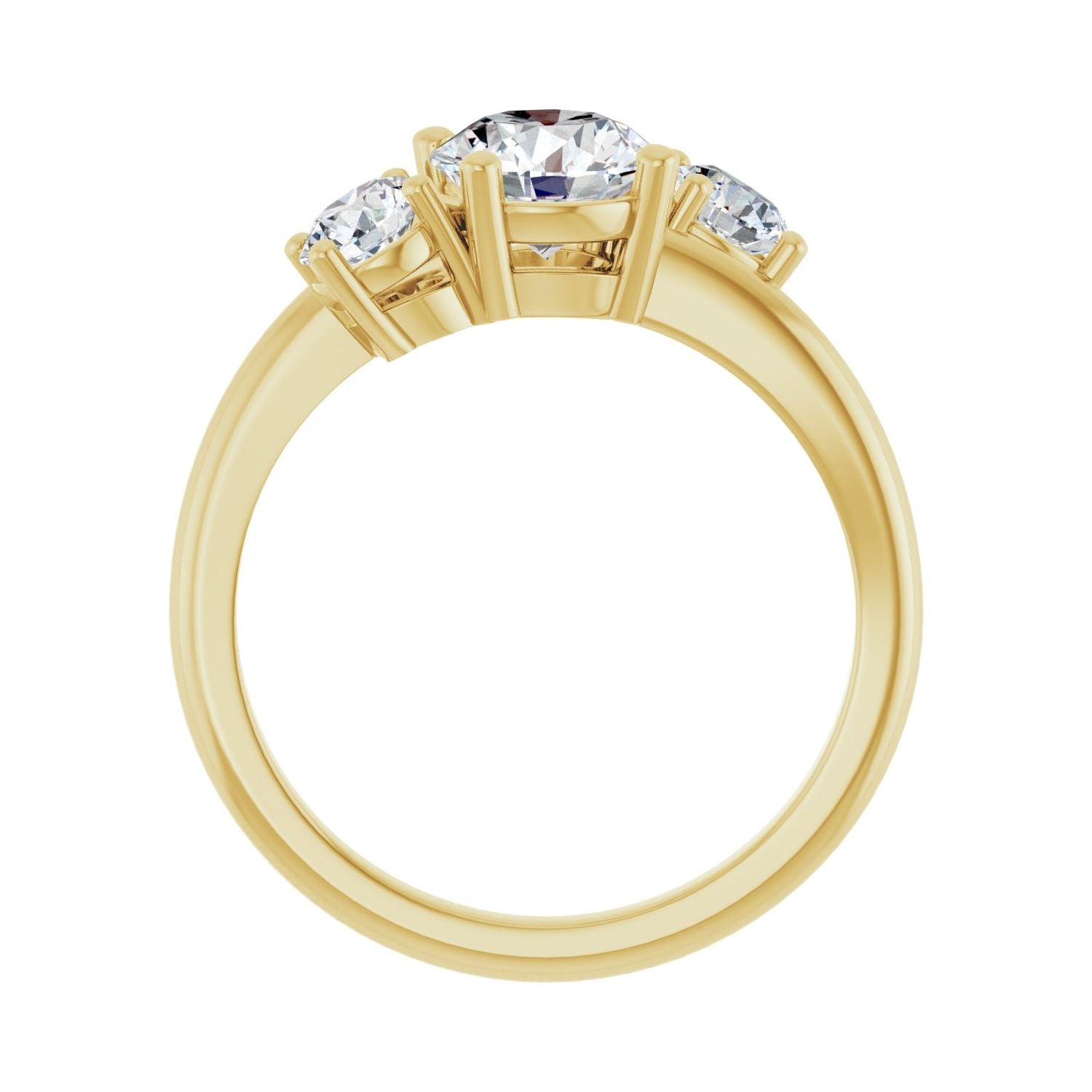 Lucille — Round center, yellow gold