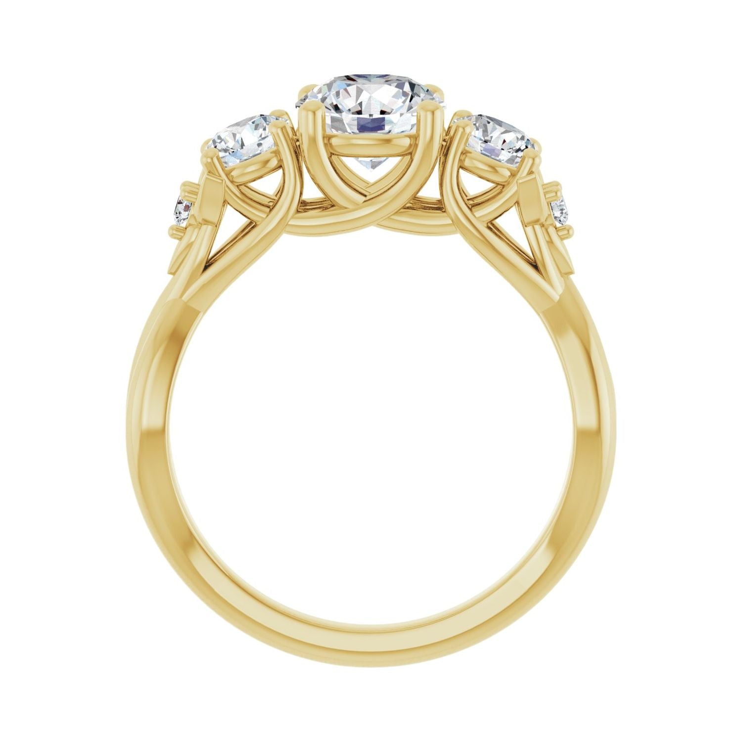 Lucy — Round center, yellow gold