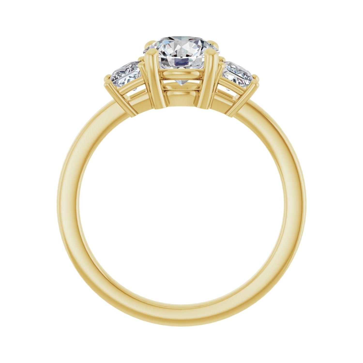 Luella — Round center, yellow gold