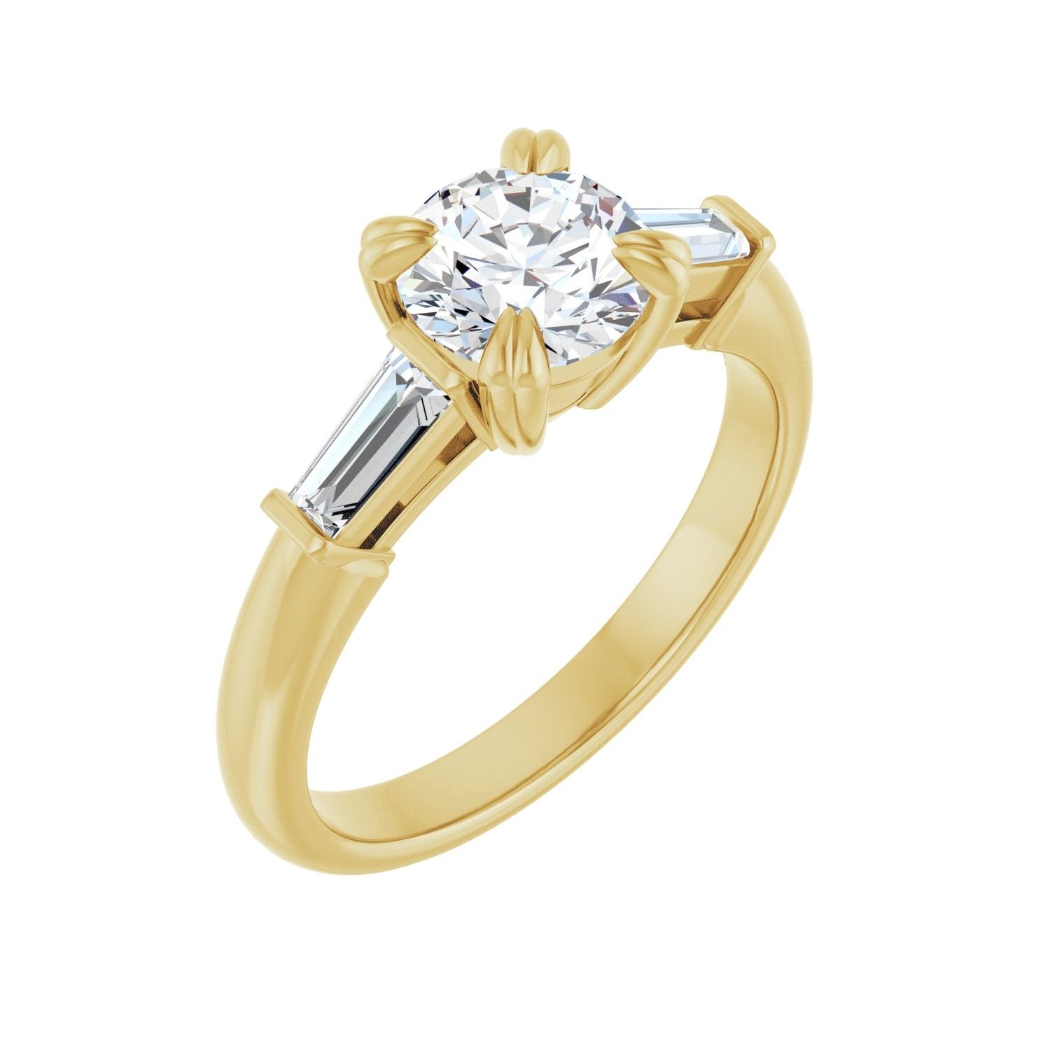 Luisa — Round center, yellow gold