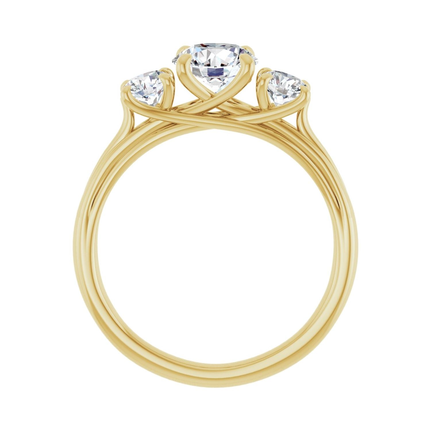 Madeleine — Round center, yellow gold