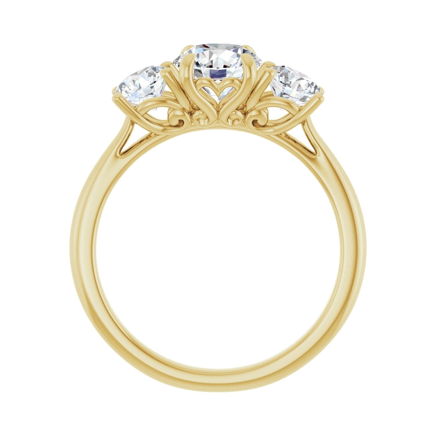 Madelyn — Round center, yellow gold
